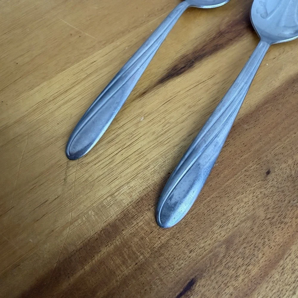 Capri Stainless 2 Teaspoons CAP1 Pattern USA 5 7/8
